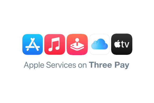 Apple services on Three Pay