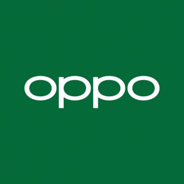 OPPO logo in white on green background