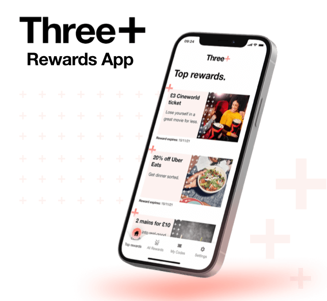 Welcome to life with a few extra plusses Download the Three+ rewards app and enjoy exclusive offers from the brands you love.