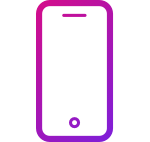 Graphic showing phone outline
